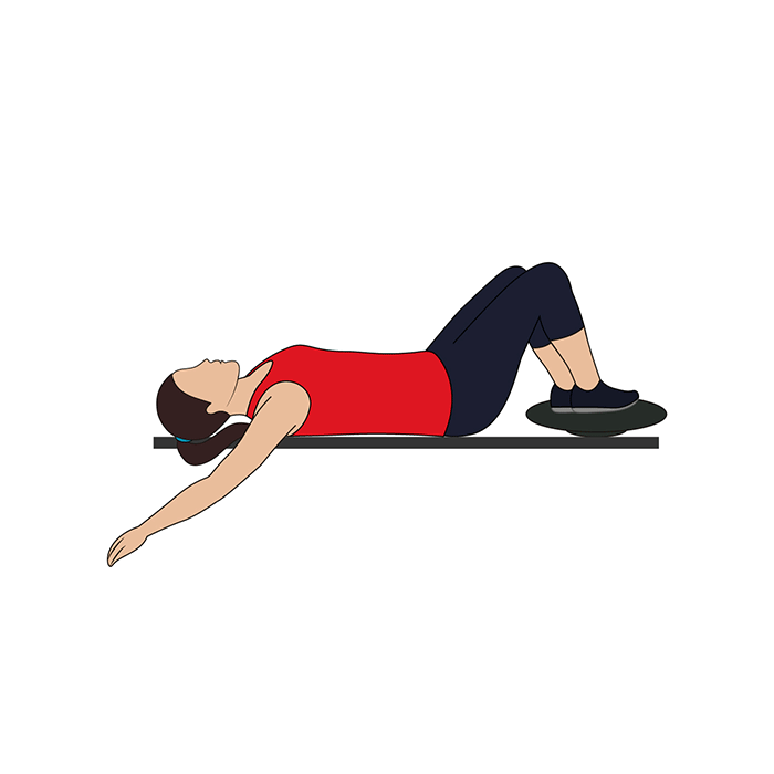 supine hip extension with sissel sitfit